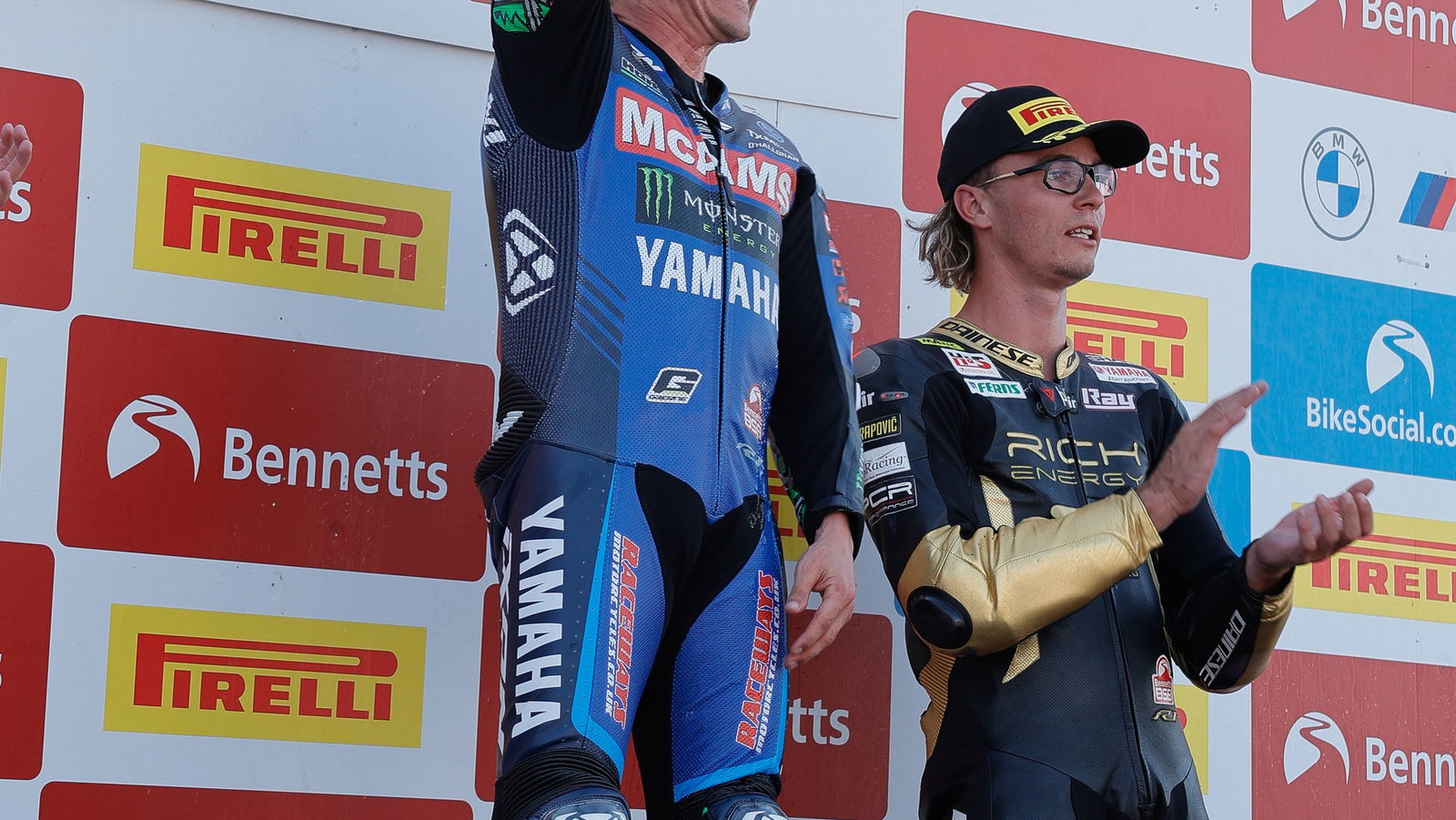 Thruxton 2022, 13th August, O'halloran and Ray, Podium, Race one